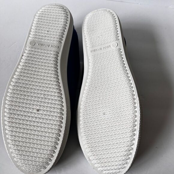 Easy USA Men’s Navy Blue Canvas Slip On Shoes Size 13 - Picture 7 of 7